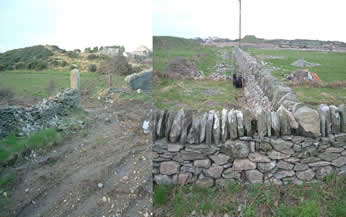 Dry stone wall