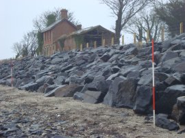 Carrickhugh - after rock armour placement (Dec 2009)