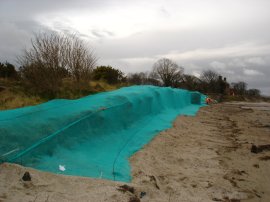 Netting over the Sandmartin Nesting Site