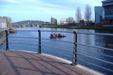 view of river and waterfront development