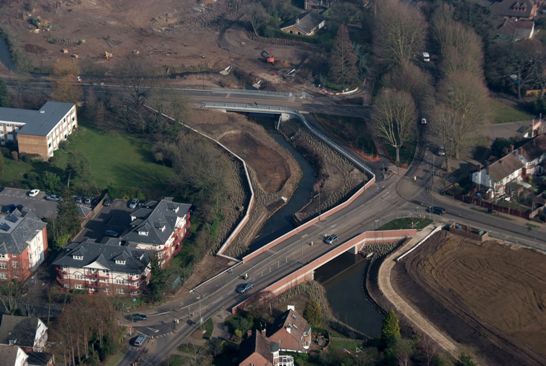 birds-eye view of project site