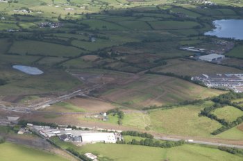 Arial view of site, summer 2010